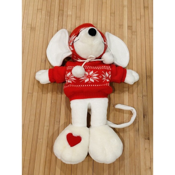 Vintage Commonwealth Christmas Mice Carolers Plush Stuffed Animal 1990 - Picture 3 of 5